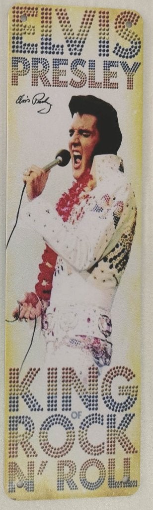 Elvis Presley King Rock N Roll reclamebord van metaal deco, Info@deconoord.nl, Deco Noord, Nieuw, Ophalen of Verzenden