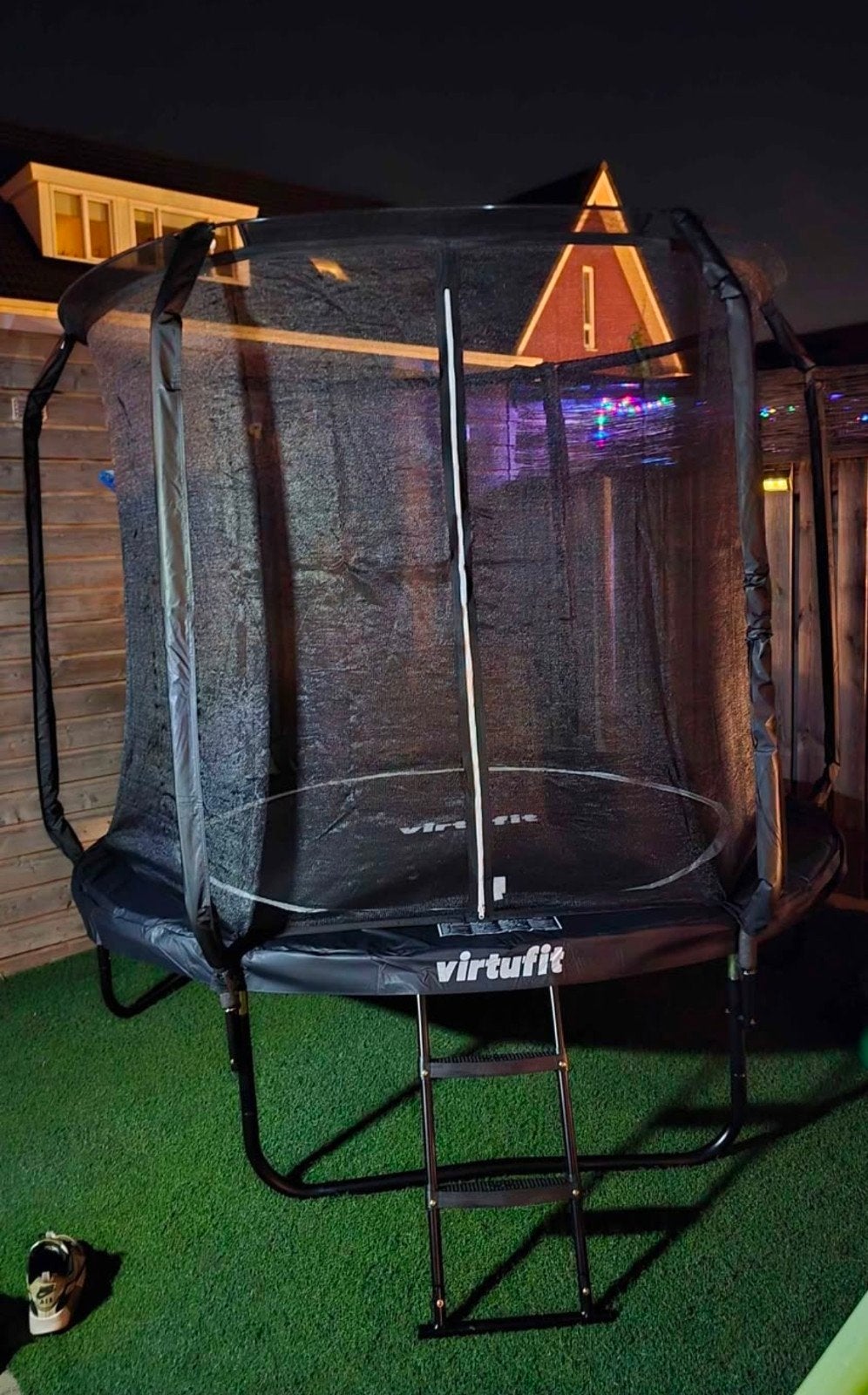 Trampoline VirtuFit 251cm met veiligheid 25-08-'25 gekochtsn, Ophalen, Zo goed als nieuw