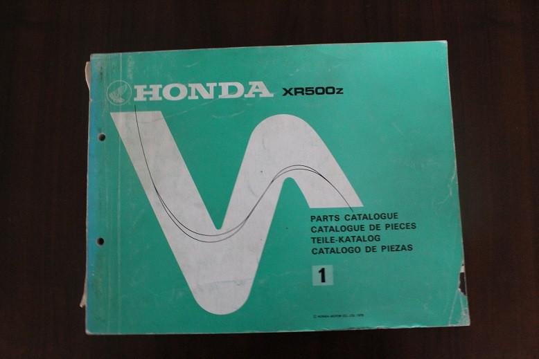 Honda XR500Z 1978 motorcycle parts catalogue XR500 Z katalog, Ophalen of Verzenden, Honda