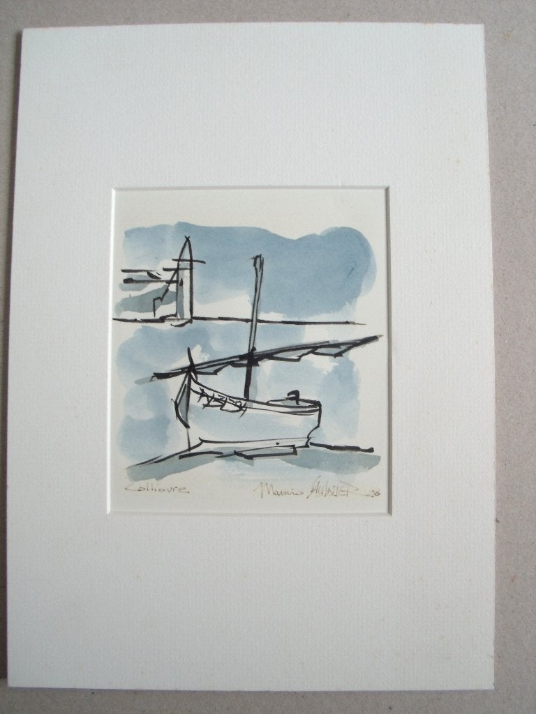 Maurice Saulnier - Collioure - aquarel - '98, Ophalen