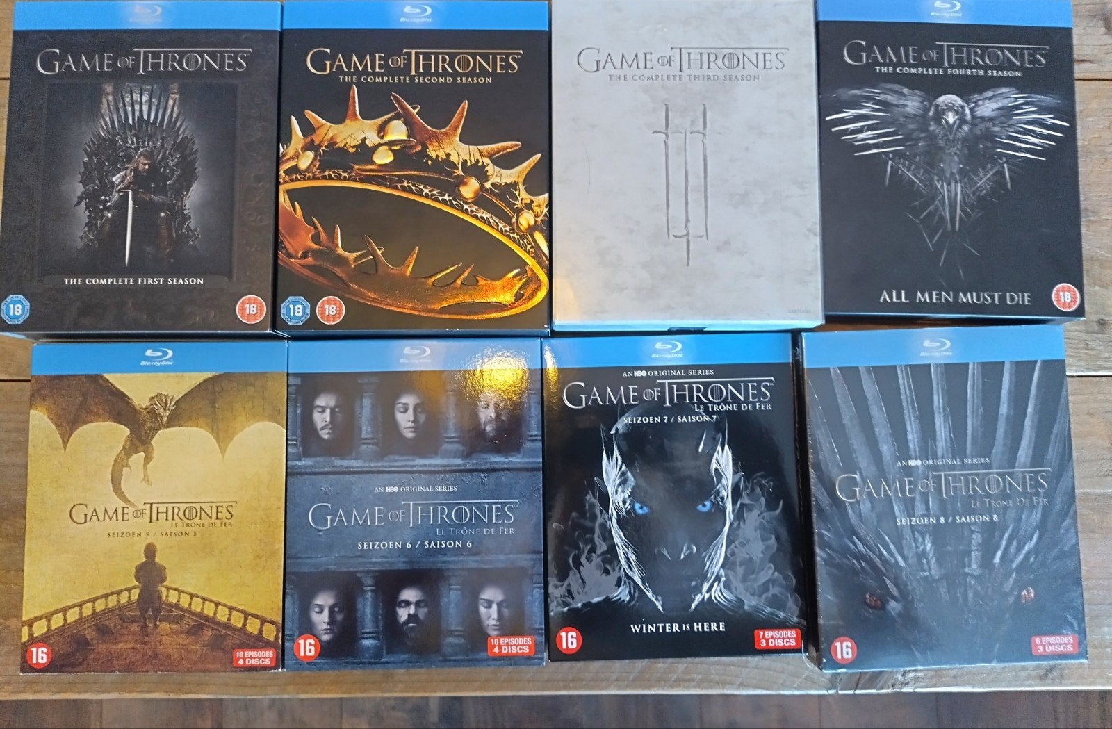 Game of Thrones Complete Serie Seizoen 1-8 Blu-ray, Vanaf 16 jaar, Boxset, Science Fiction en Fantasy, Ophalen of Verzenden
