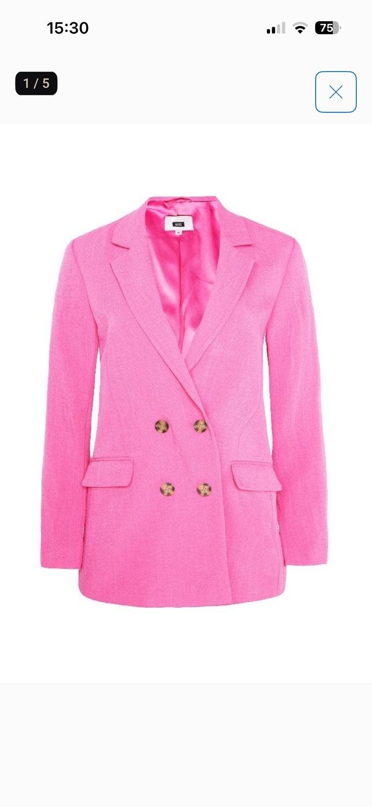 WE Fashion fuchsia neon fluor blazer maat 42 L, Kleding | Dames, Overige typen, WE Fashion, Maat 42/44 (L), Nieuw