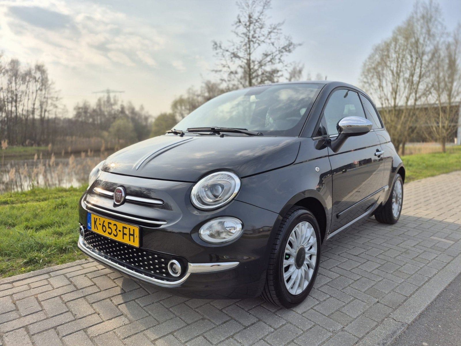 Fiat 500 1.0  Hybrid Star,2020 panoramadak,carpl., 53.353Nap, Voorwielaandrijving, 40 €/maand, Verwarmde buitenspiegels, 4 stoelen