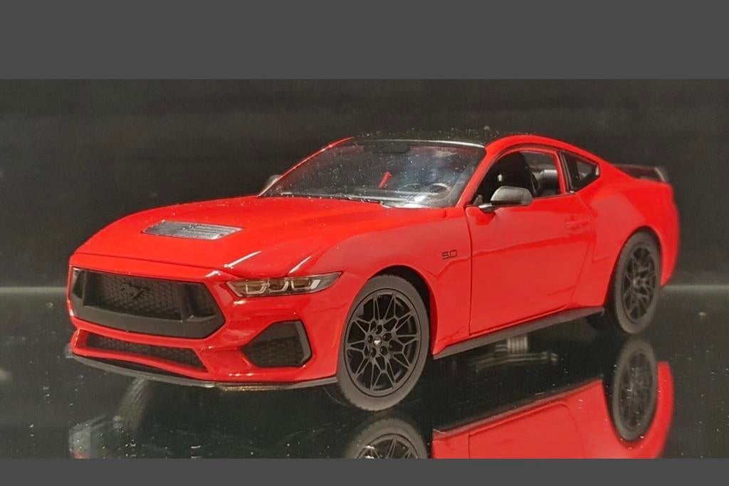 Ford Mustang 2024 Welly Nex 1:24 Modelauto Rood, Ophalen of Verzenden, Nieuw, Auto, Overige merken