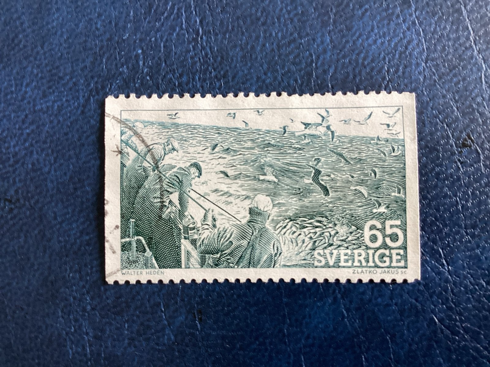 Zweden 1974-Mi.857-65 öre - Vissers op zee, Ophalen of Verzenden, Zweden, Gestempeld