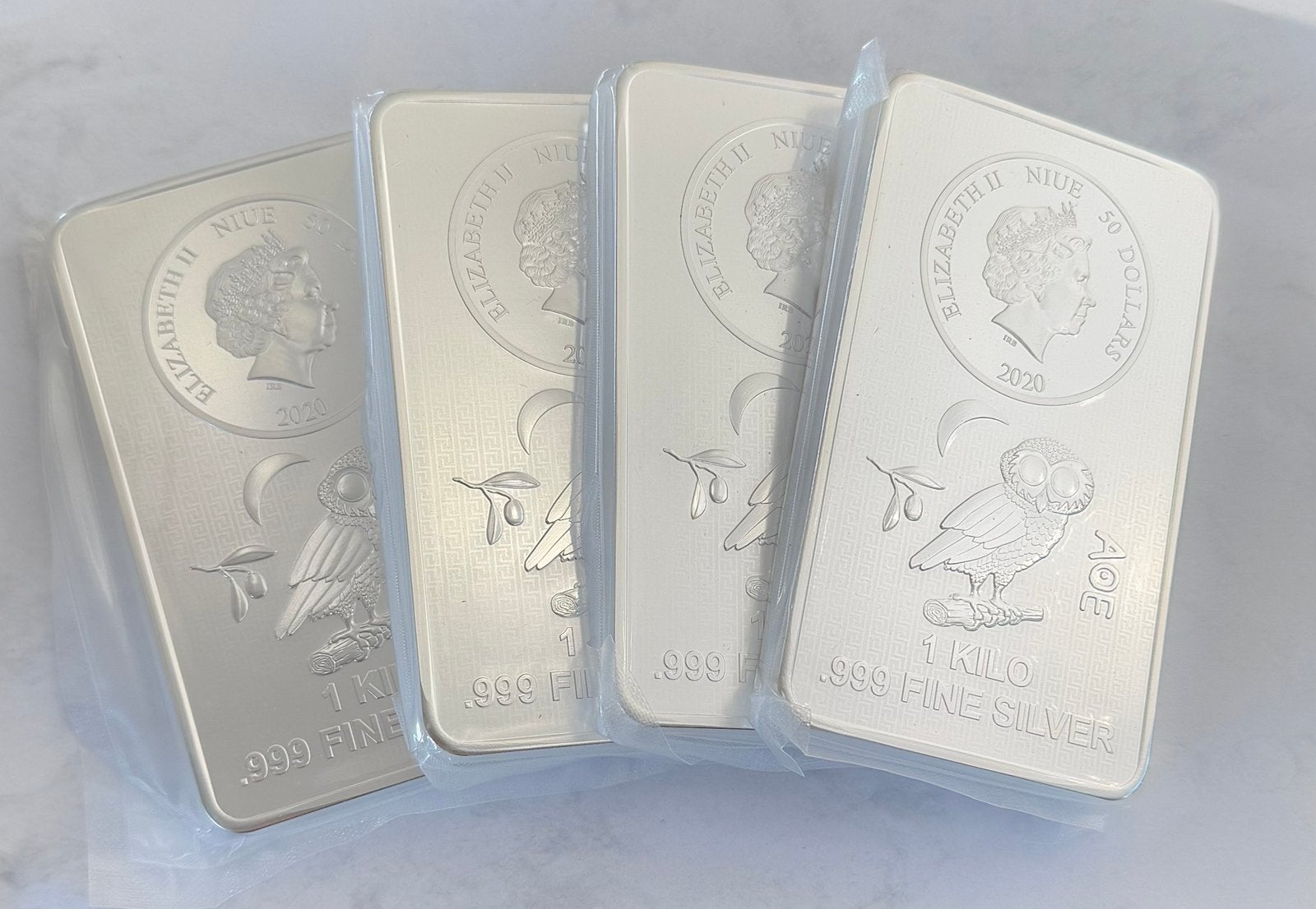 1 kilo muntbaren / Athenian Owl - 999 zilver, Ophalen of Verzenden, Zilver