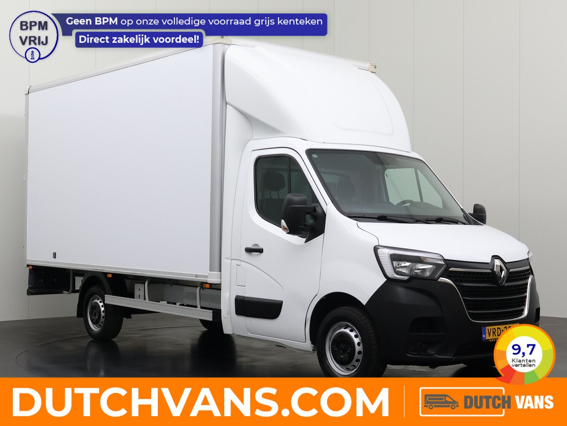 Renault Master 2.3DCi 165PK Bakwagen+Achterdeuren | 4.37 Mtr, Voorwielaandrijving, Dealer onderhouden, Stof, Gebruikt