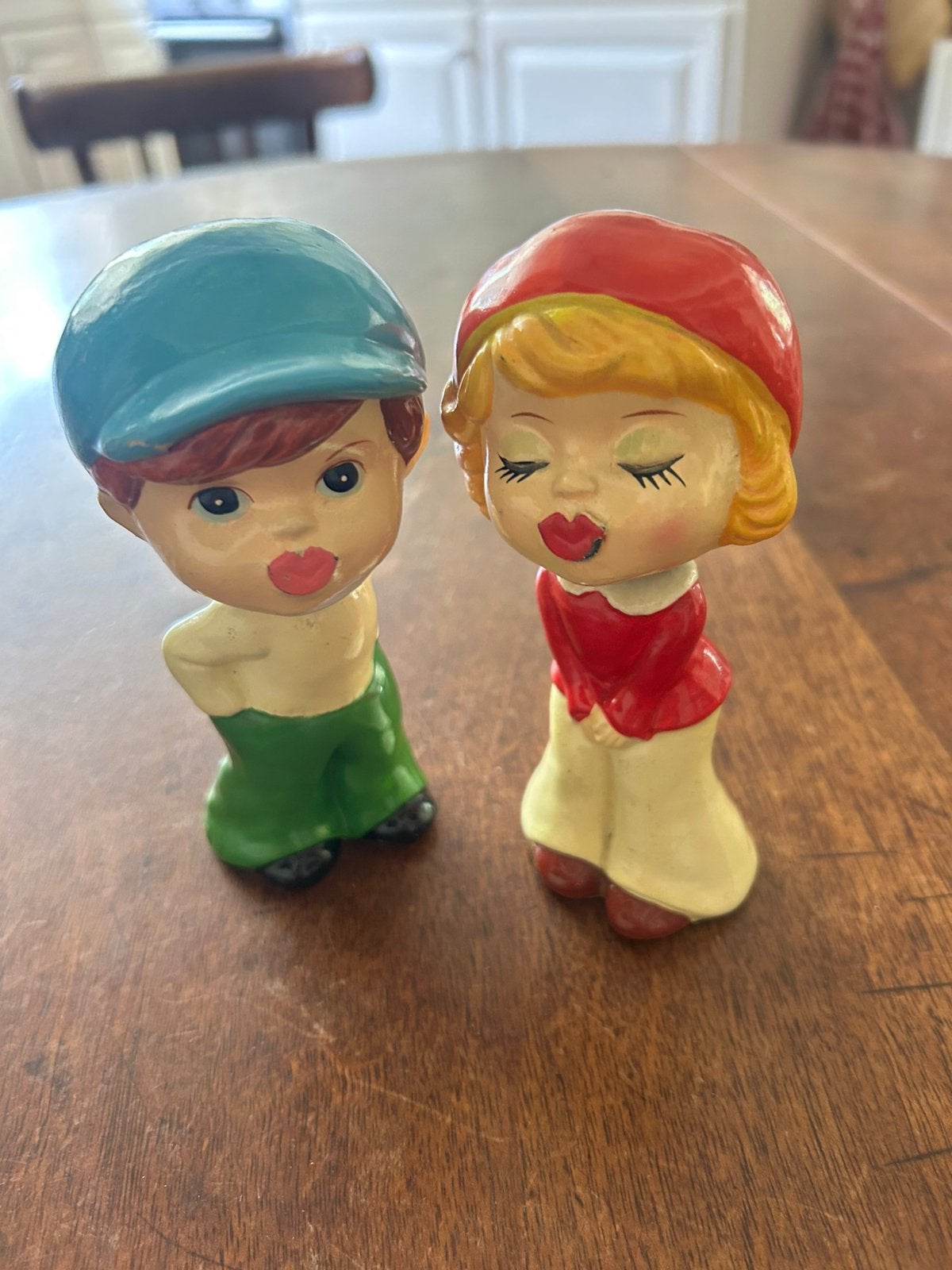 Vintage kussende popjes jaren 60/70, Ophalen of Verzenden, Gebruikt
