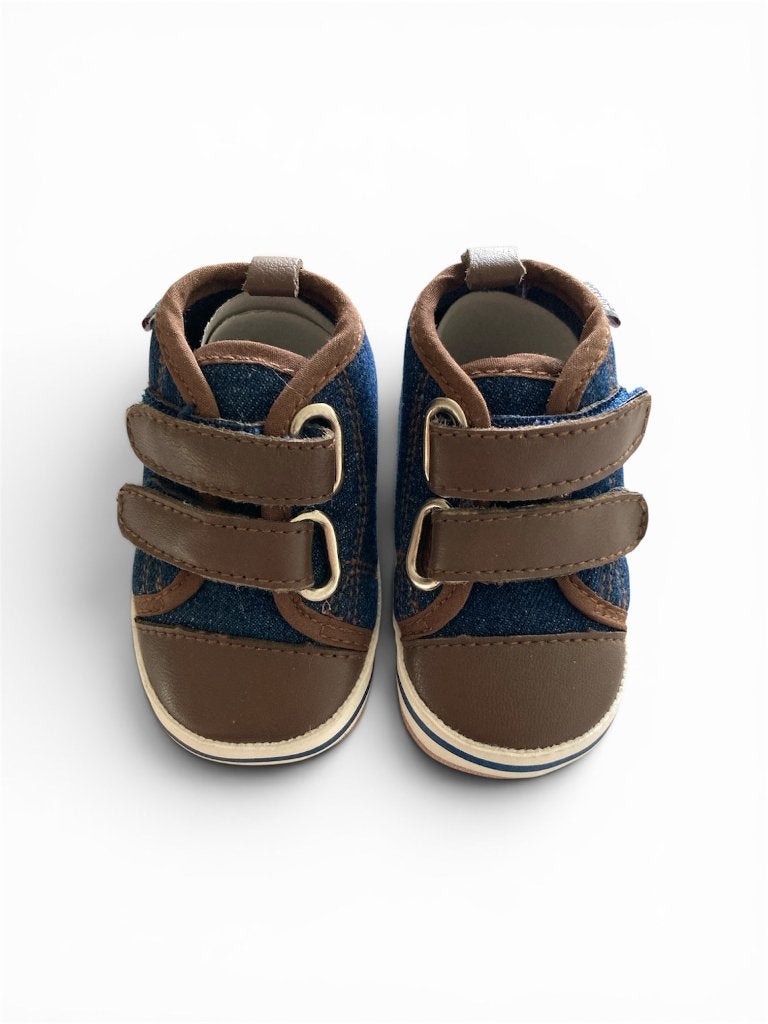 Koopje! Donkerblauwe babyslofjes met klittenband van Melton, Schoentjes, Jongetje of Meisje, Ilewap, Nieuw