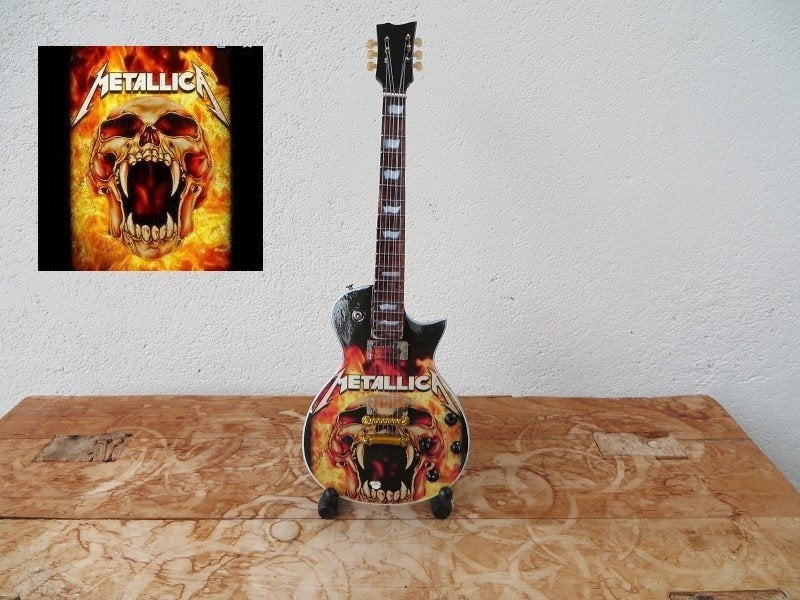 Miniatuur gitaar Gibson Les Paul - METALLICA - Tribute, Ophalen of Verzenden, Nieuw, Instrument of Toebehoren