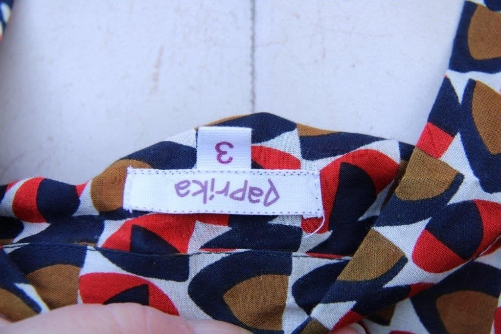 Blouse bruin/ rood/ zwart Paprika mt 3 (48) Vaste prijs, Maat 46/48 (XL) of groter, Ophalen of Verzenden, Zo goed als nieuw, Paprika