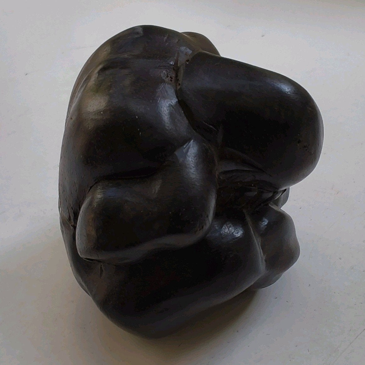 vintage orang malu, yogiman, huilende boedha,  zwart, 6 cm, Ophalen of Verzenden, Zo goed als nieuw