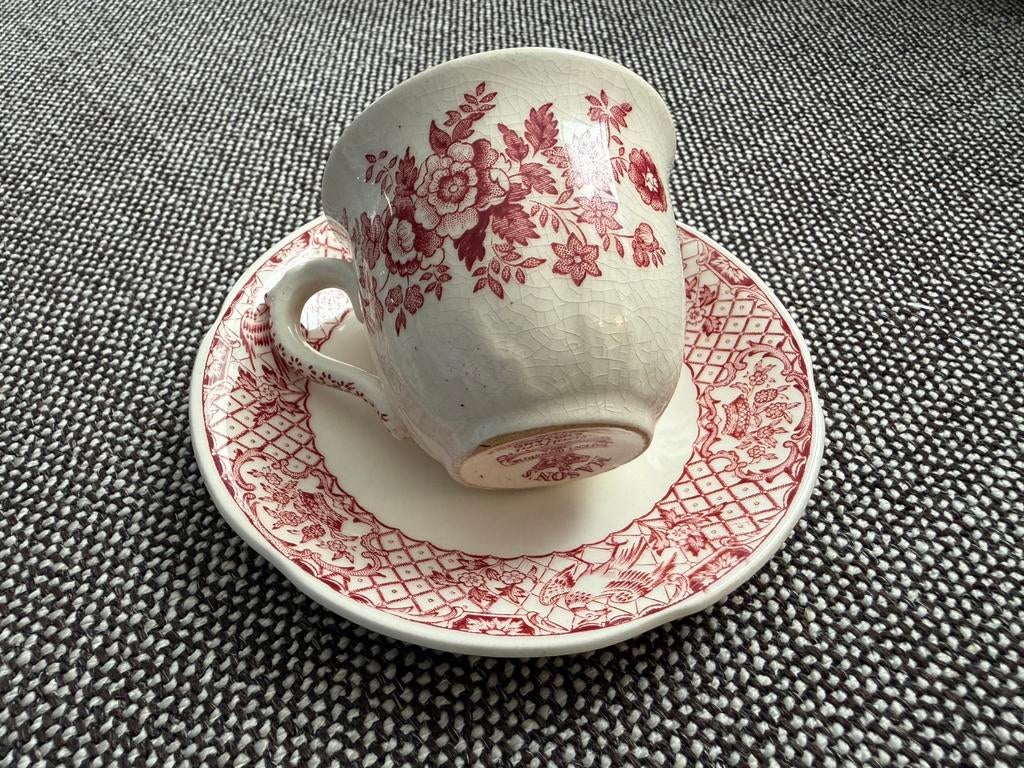kop en schotel - Mason's Patent Ironstone - Stratford Pink, Ophalen of Verzenden