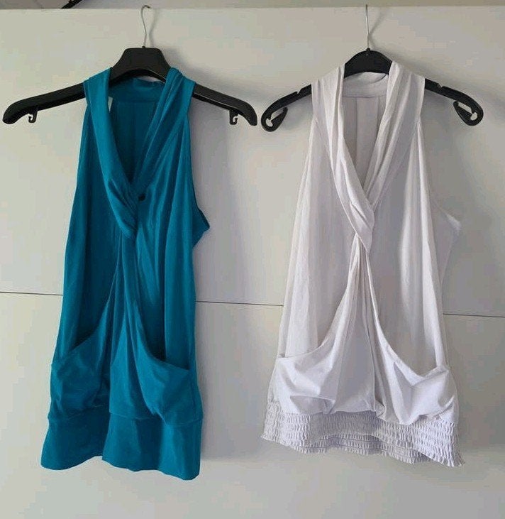 Studio Anneloes 2x knoop halter top travelstof M, Studio Anneloes, Wit, Ophalen of Verzenden, Gedragen