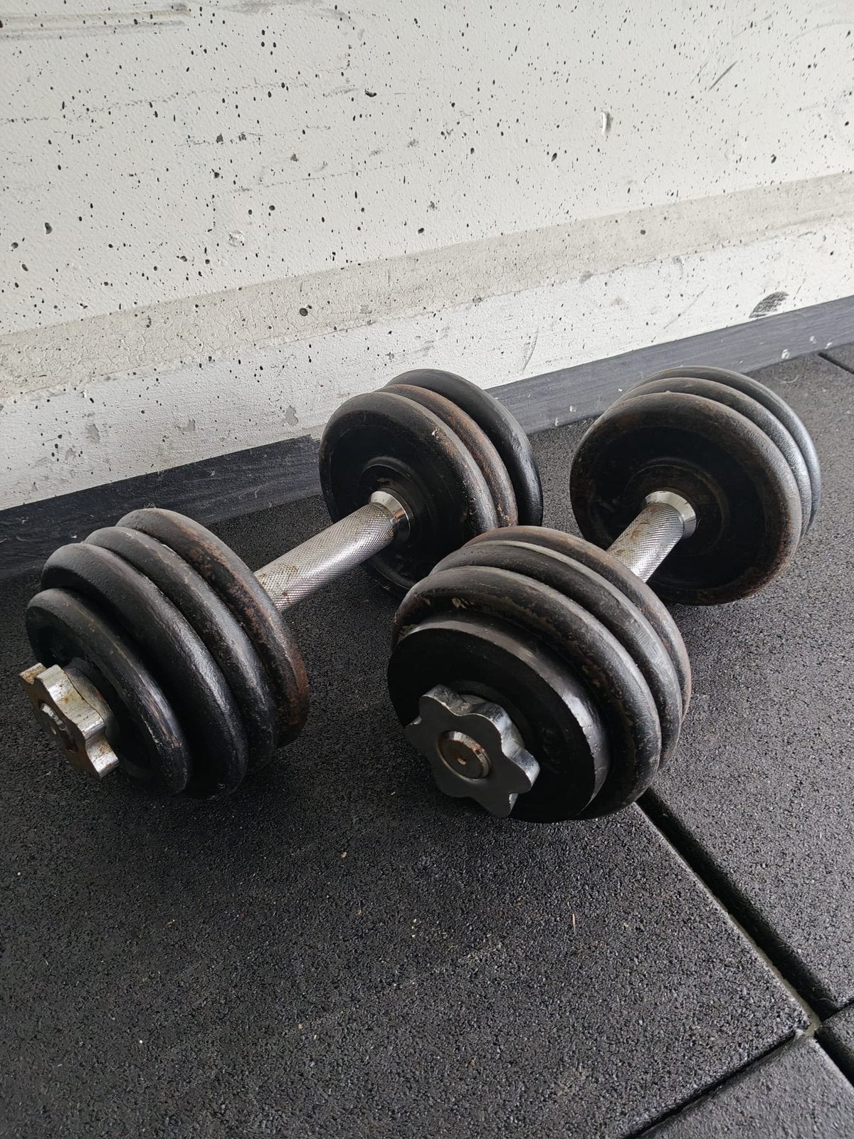 2x16kg Dumbellset (30mm), Ophalen, Dumbbell, ., Zo goed als nieuw