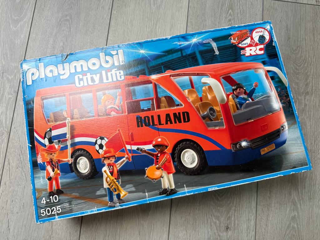 Playmobil 5025 - Oranje spelersbus nieuw in doos, Ophalen of Verzenden, Nieuw, Complete set