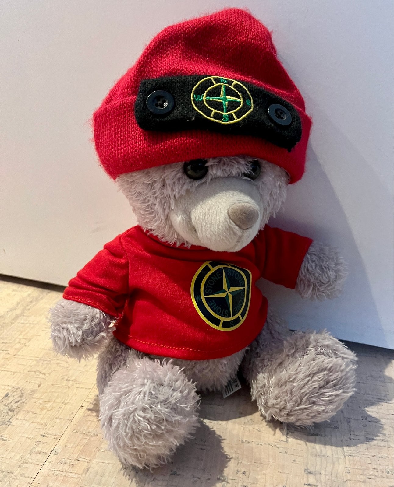 Stone Island Beer Knuffel - 25 cm, Overige merken, Overige karakters, Beer, Grijs