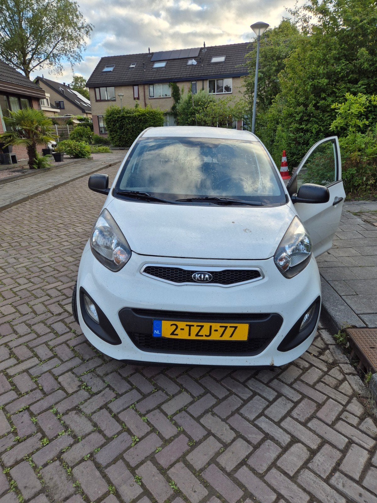 Kia Picanto 1.0 Cvvt 5-DRS 2014 Wit, Auto's, Voorwielaandrijving, Stof, 400 kg, Wit