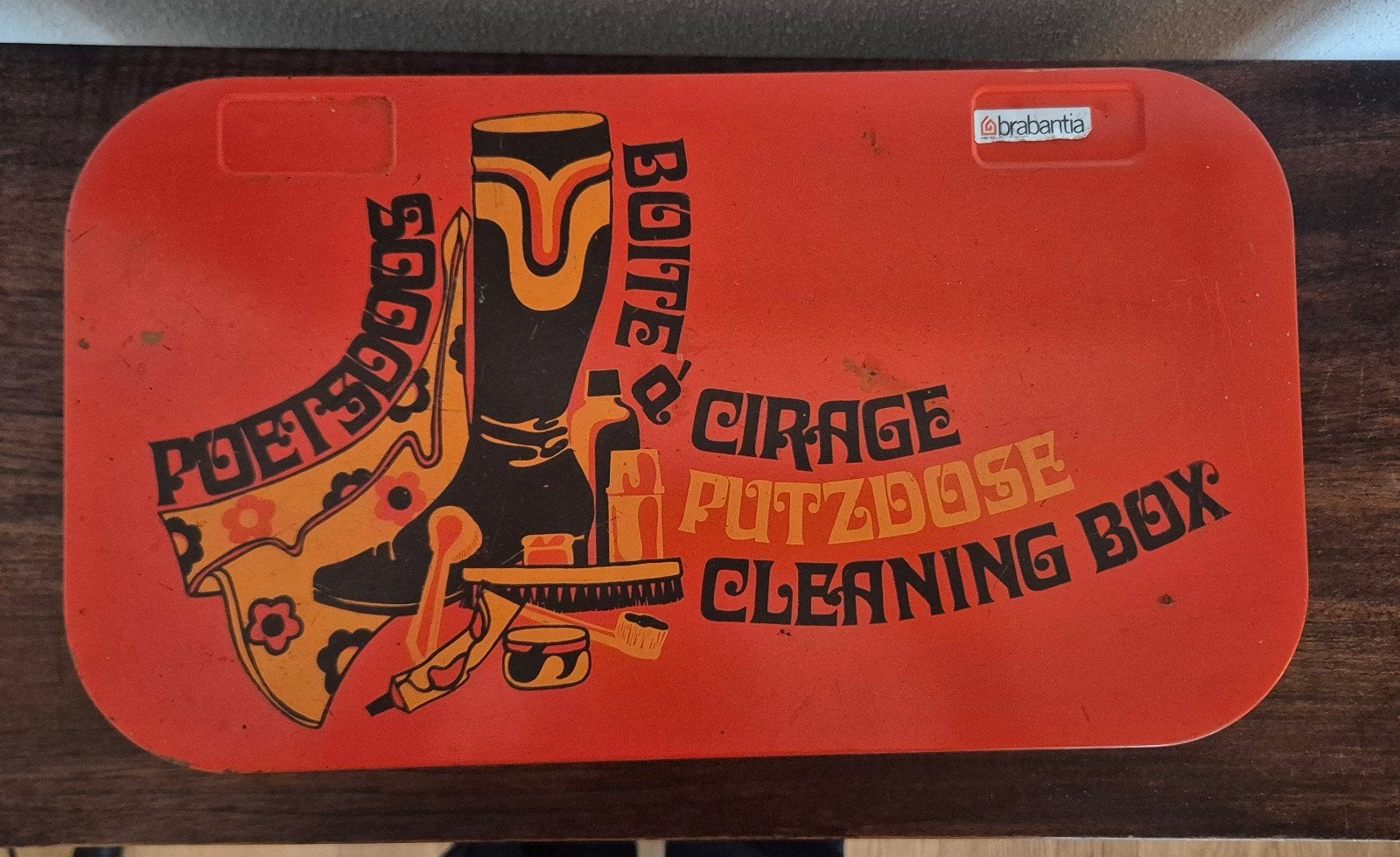 Vintage Brabantia poetsdoos / cleaning box, Verzamelen, Blikken, Ophalen of Verzenden, Gebruikt, Overige, Overige merken