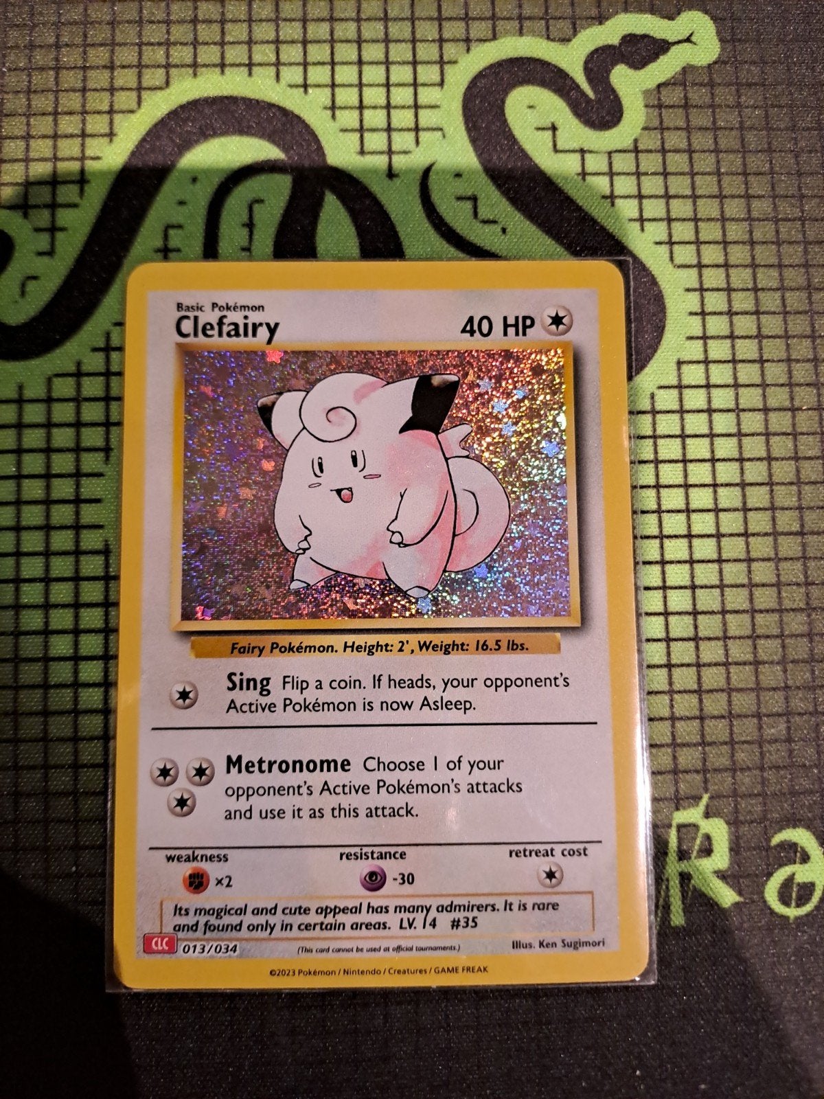 clefairy holo, Ophalen of Verzenden, Zo goed als nieuw