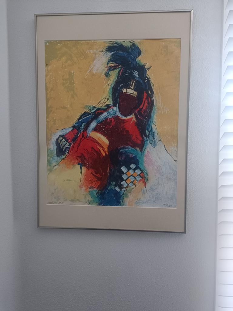 Gerard 't Hart - Sjamaan - Zeefdruk 130 / 170, Antiek en Kunst, Kunst | Schilderijen | Modern, Ophalen