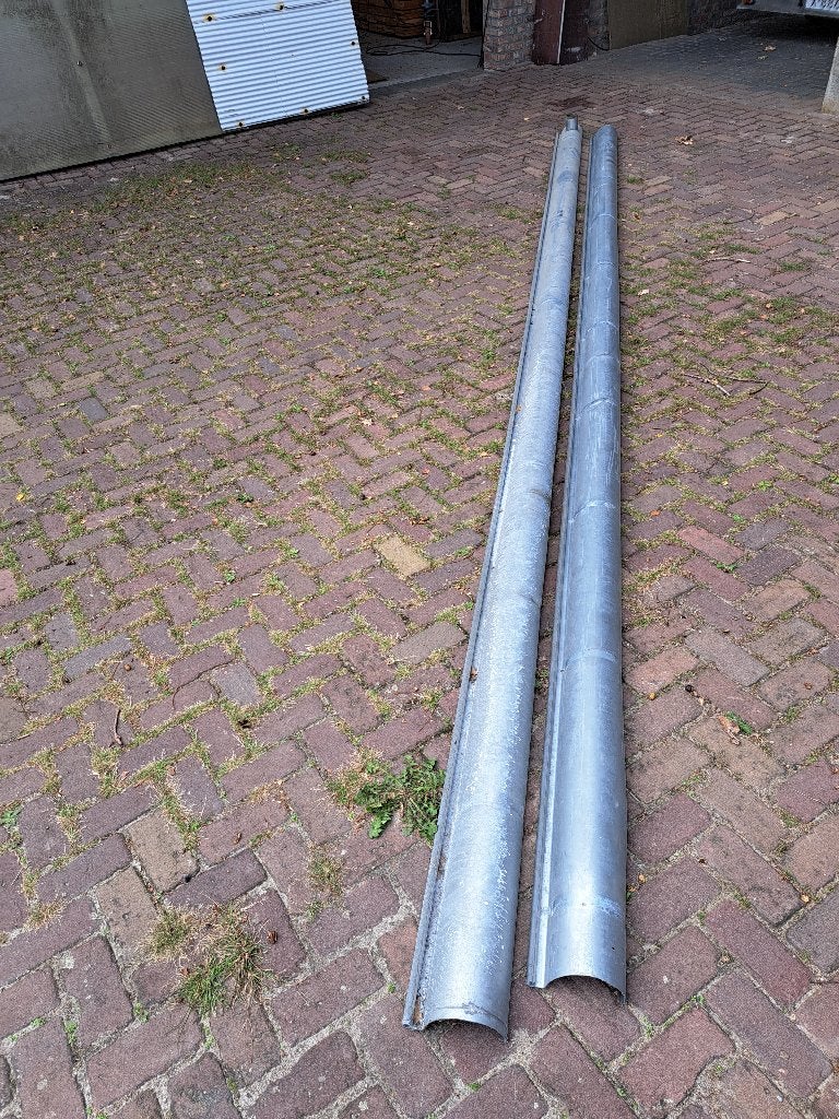 zinken dakgoot ronde mastgoot m30  2 maal 5.40m, Doe-het-zelf en Verbouw, Ophalen, 4 tot 6 meter, Zink, 80 mm of meer
