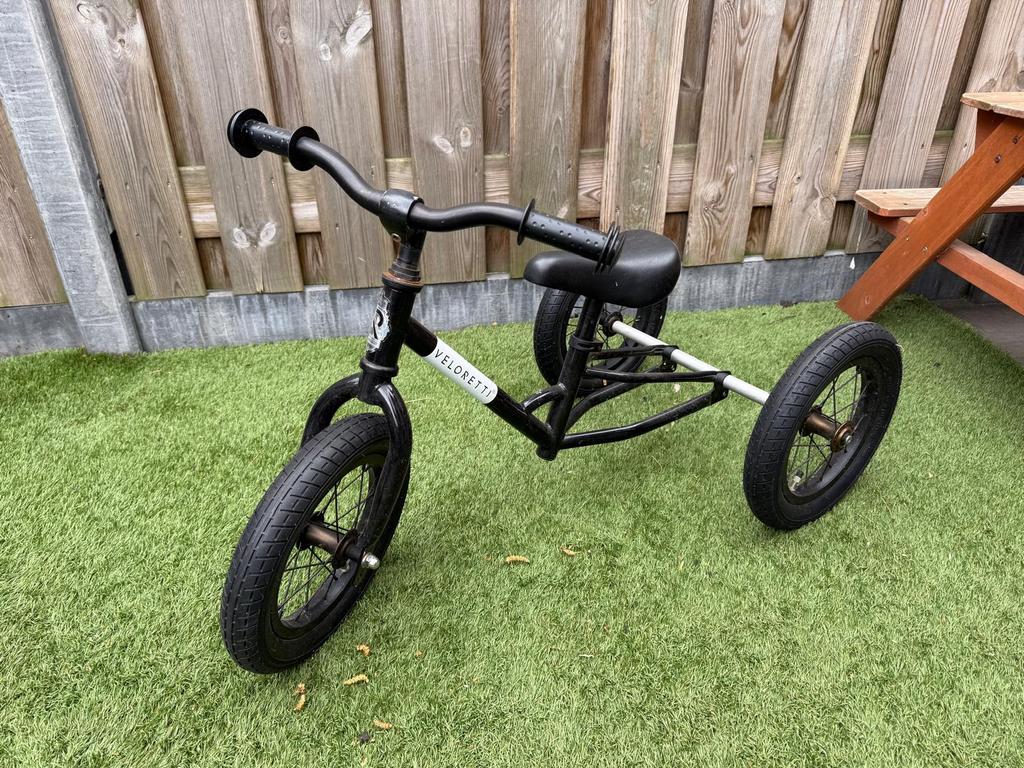 Veloretti tricycle om te bouwen naar mini (loopfiets) black, Ophalen, Zo goed als nieuw