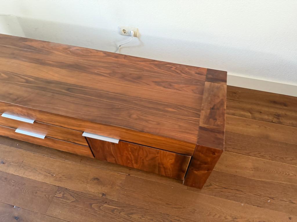 TV meubel Timber, Ophalen, Zo goed als nieuw, 200 cm of meer, Minder dan 100 cm