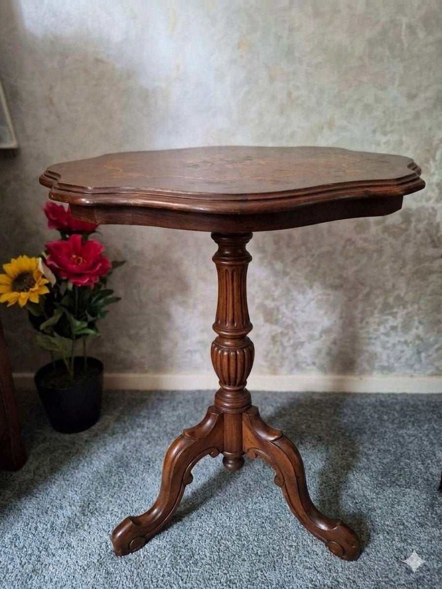 Prachtige antieke houten bijzettafel (guéridon), Antiek en Kunst, Ophalen