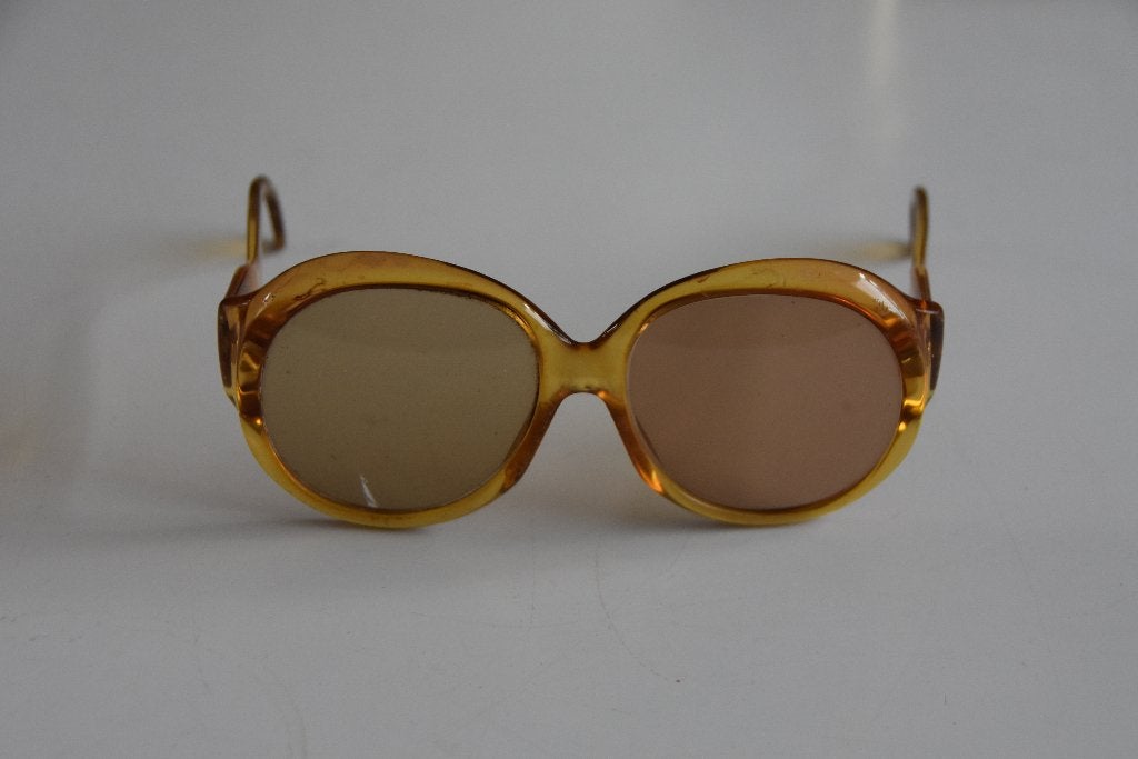 Vintage Retro Yves Chantal zonnebril bril 60s, Overige merken, Gebruikt, Zonnebril op sterkte, Bruin