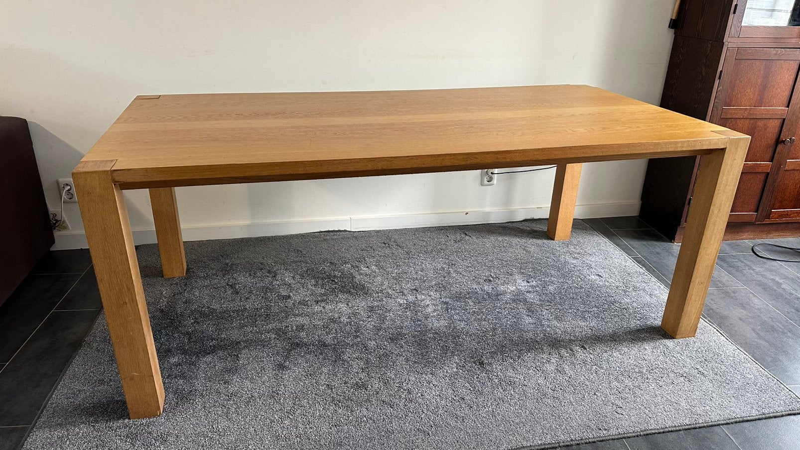 Eettafel, Ophalen, Eikenhout, 50 tot 100 cm, Zo goed als nieuw
