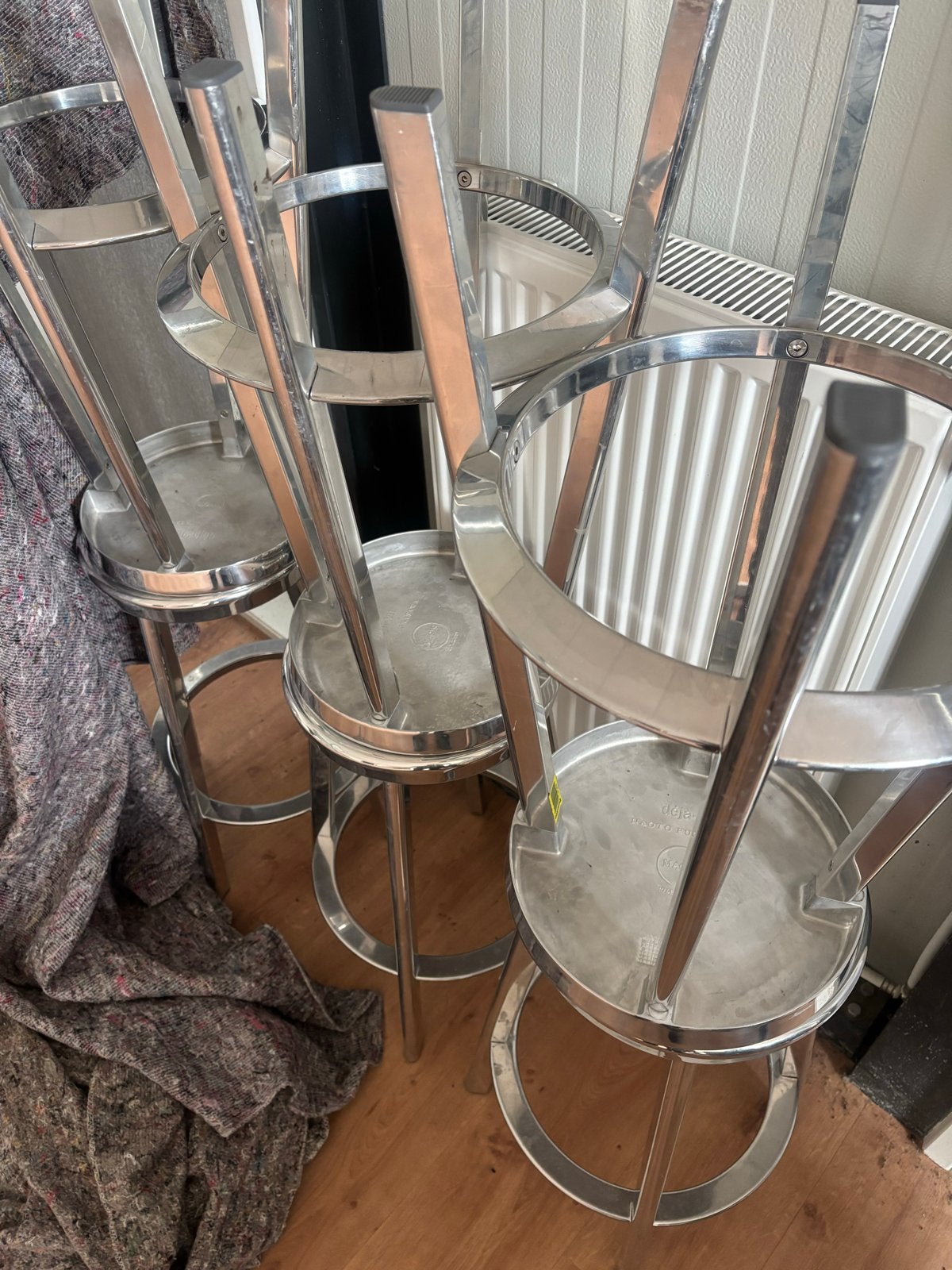 Magis Déjà-vu krukken van Naoto Fukasawa 65cm hoog (6 stuks), Gebruikt, Ophalen of Verzenden, Vier, Metaal