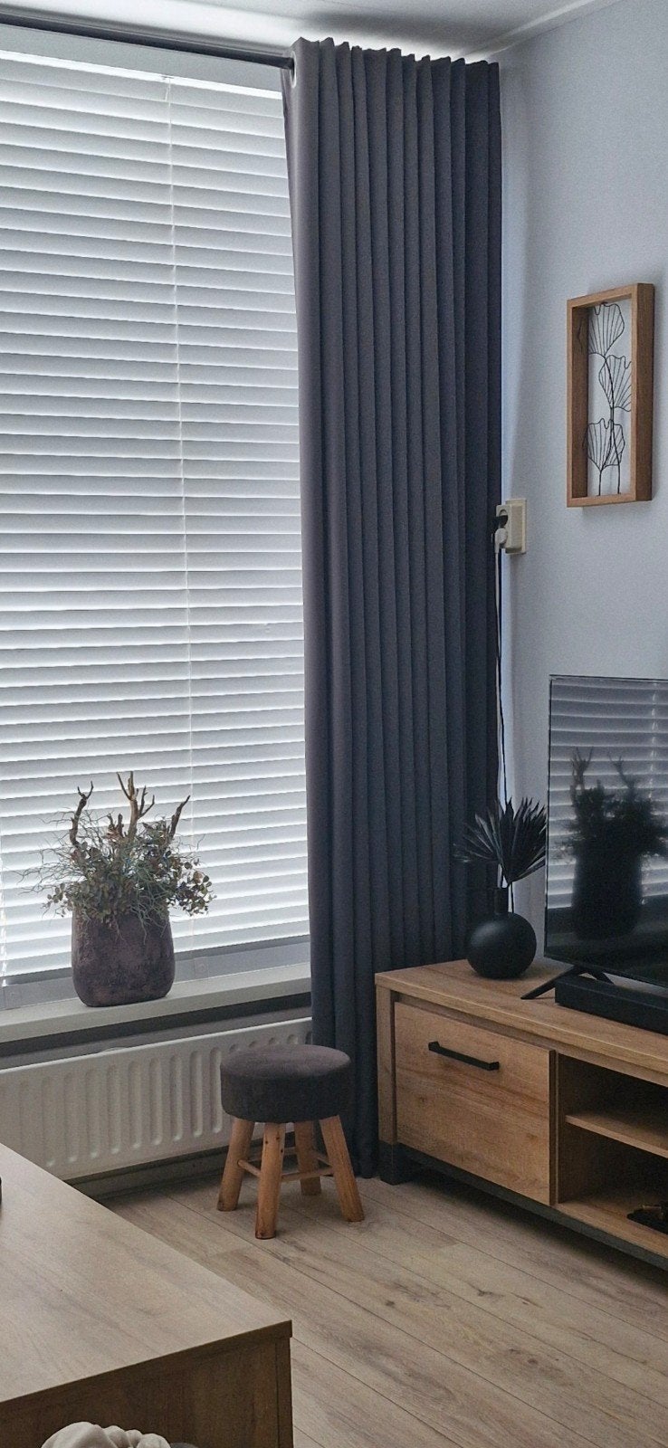 12x Antraciet Gordijn - Zo goed als nieuw (140x260), Huis en Inrichting, Stoffering | Gordijnen en Lamellen, Ophalen, Zo goed als nieuw