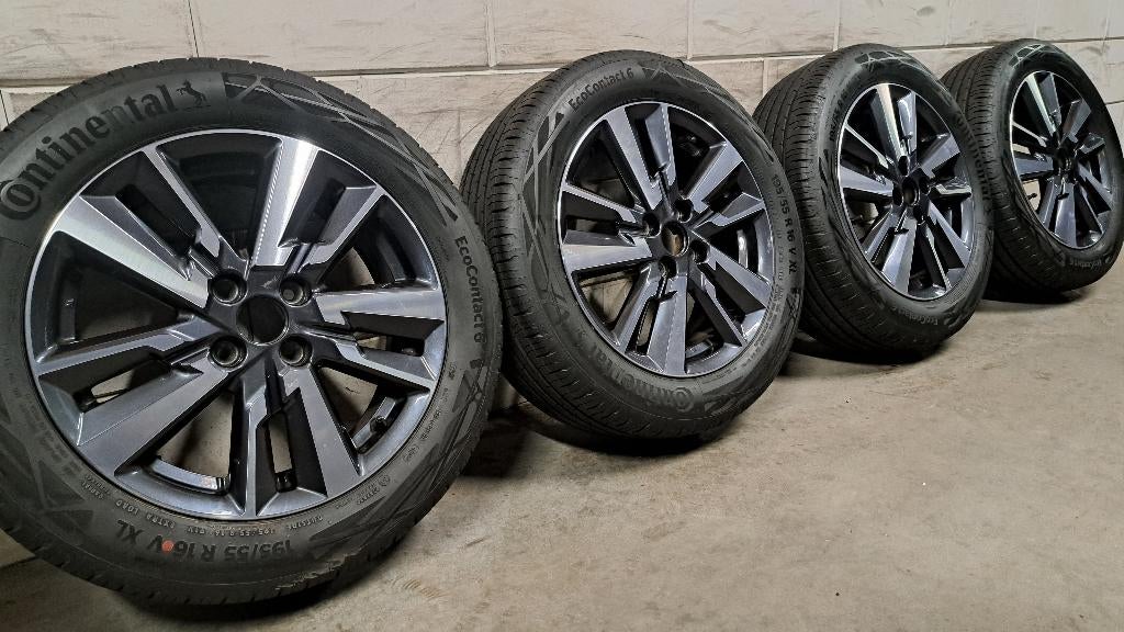 Bi-color velgen Micra Sandero Clio 195/55/16 nieuwe banden!, 16 inch, Banden en Velgen, Nieuw, Ophalen of Verzenden