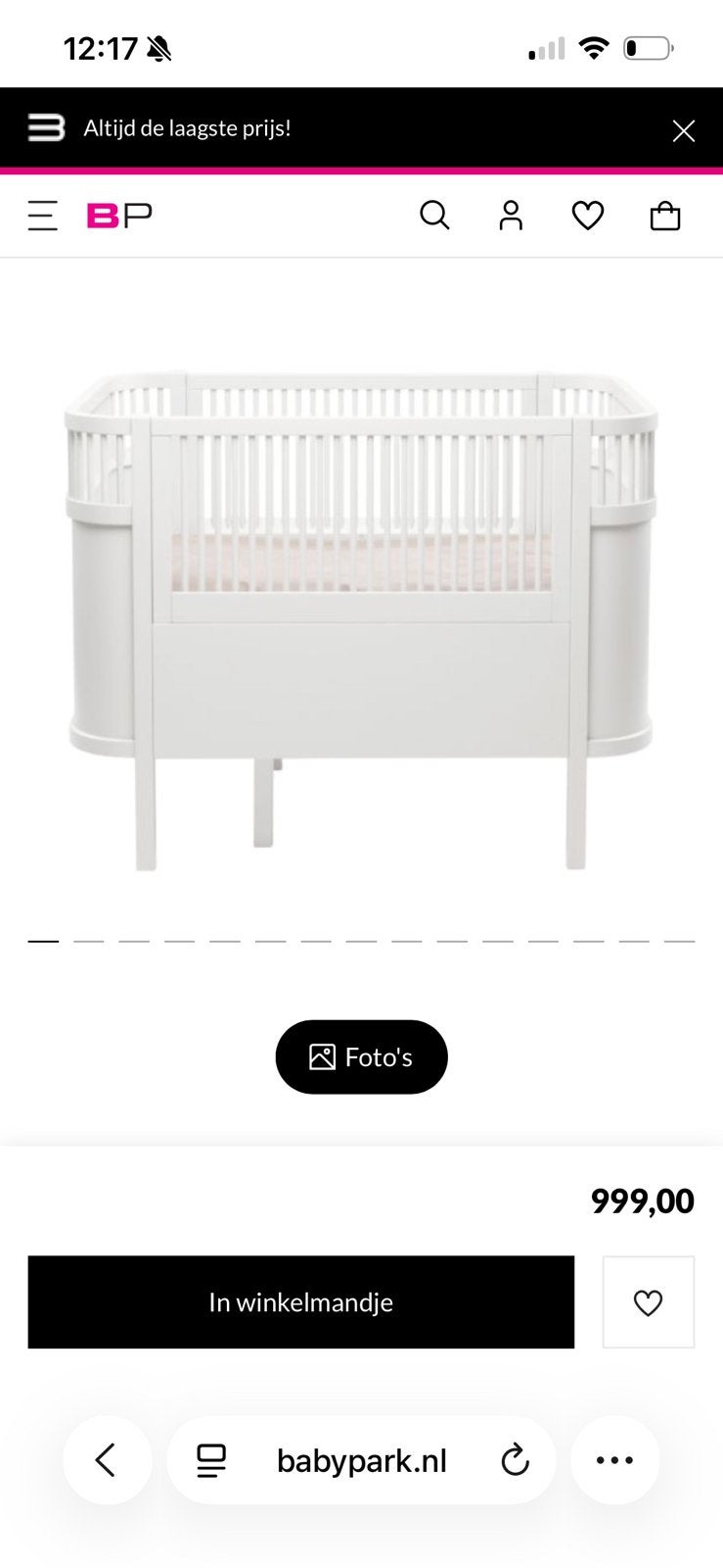 Sebra meegroei ledikant + matras + 4 seizoenen dekbed, Ophalen, 70 tot 85 cm, 140 tot 160 cm, Zo goed als nieuw