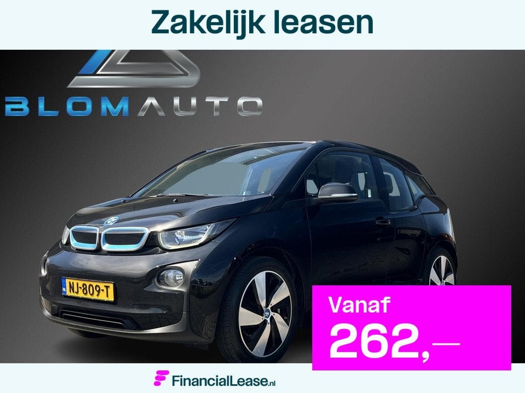 BMW i3 170PK 94Ah 33 kWh NL AUTO LED+GROOT SCHERM NAVI+PDC, Automaat, Gebruikt, Zwart, 33 kWh