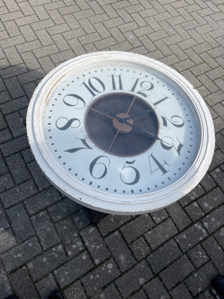 Prachtige Grote Vintage Wandklok (80 cm) – Landelijke Stijl, Ophalen