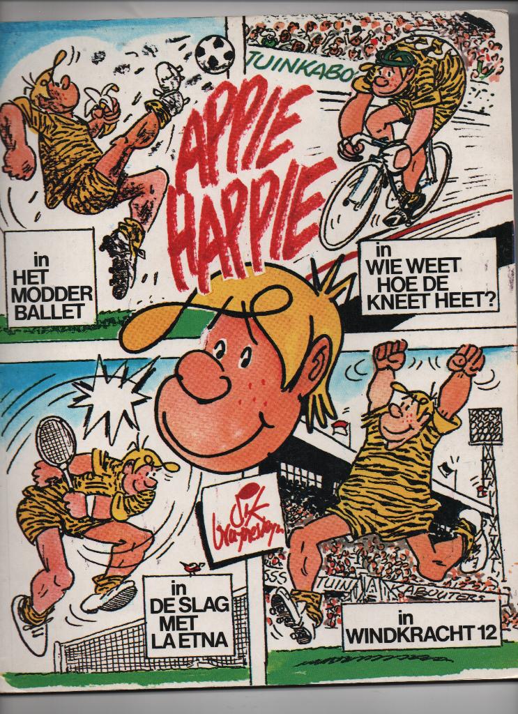 Appie Happie in Het modderballet e.a. Dik Bruynesteyn - 1979, Boeken, Stripboeken, Gelezen, Eén stripboek, Ophalen of Verzenden