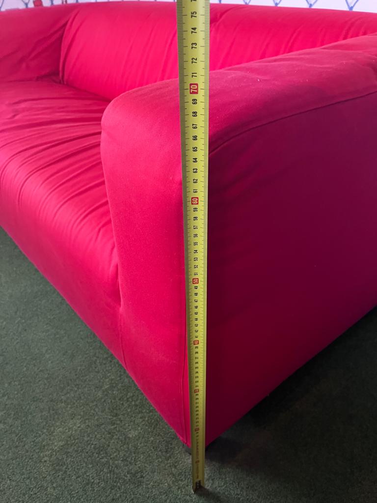 Rode IKEA bank - Comfortabel en stijlvol, Ophalen, Gebruikt, 150 tot 200 cm, Driepersoons