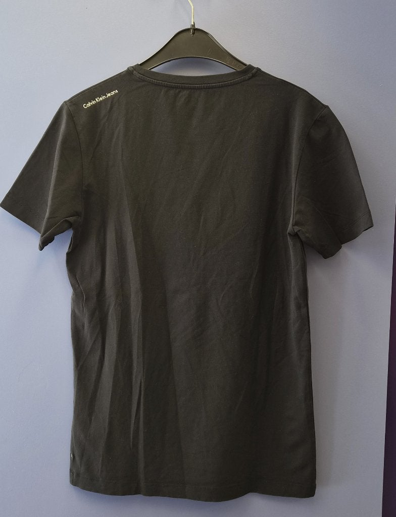 Calvin Klein Jeans shirt graphic print voor maat S nr 51323, ., Zwart, Ophalen of Verzenden, Zo goed als nieuw