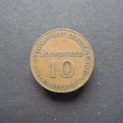 10 Cent Boordgeld Nederland 1947 SMN (01), Postzegels en Munten, Ophalen of Verzenden, Koningin Wilhelmina, 10 cent, Losse munt