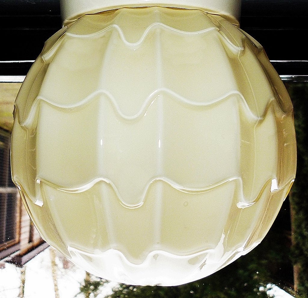Antieke Jugendstil Thabur Lamp Bollamp Plafondlamp, Ophalen of Verzenden, Zo goed als nieuw, Glas