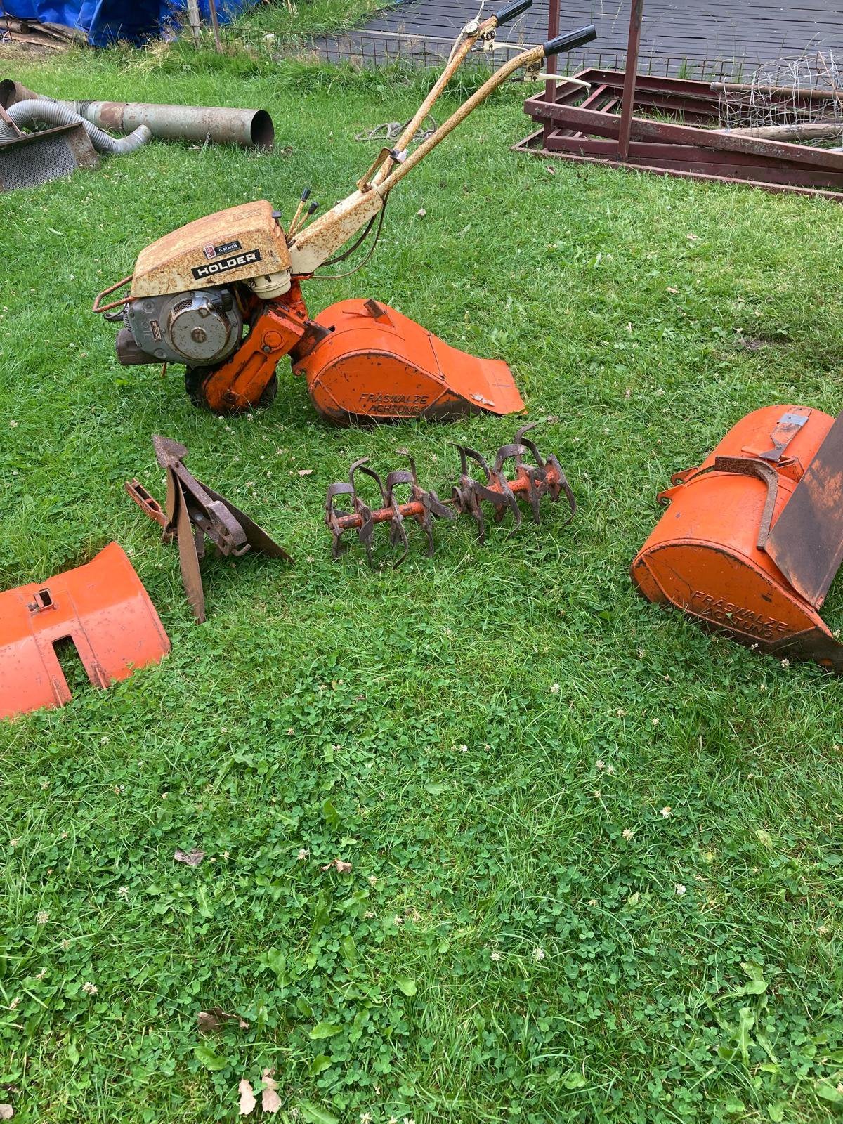 Tuinfrees, Holder 150cc motor, Doe-het-zelf en Verbouw, Ophalen, Gebruikt
