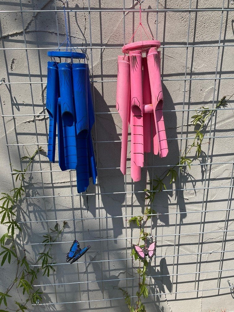 WINDGONG BAMBOE 40 CM blauw of roze NIEUW, -, -, Nieuw, Ophalen of Verzenden