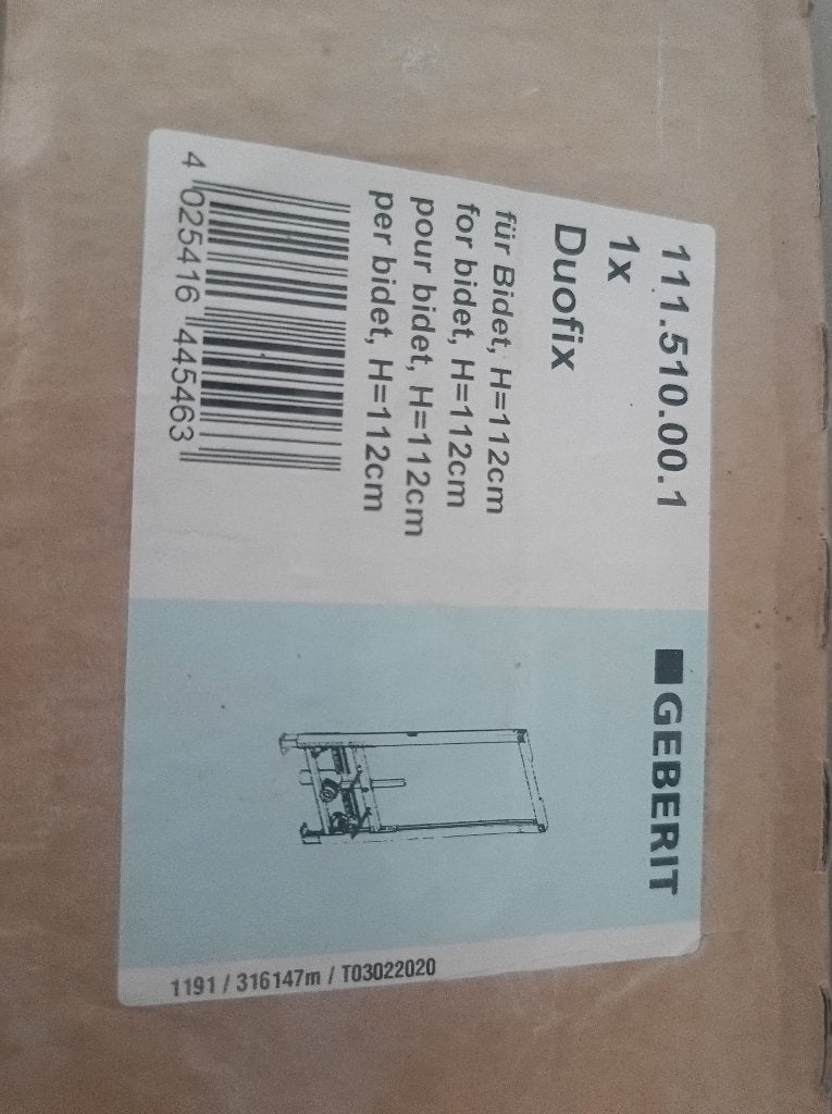 Geberit duofix voor bidet, Ophalen of Verzenden, Nieuw, Toilet