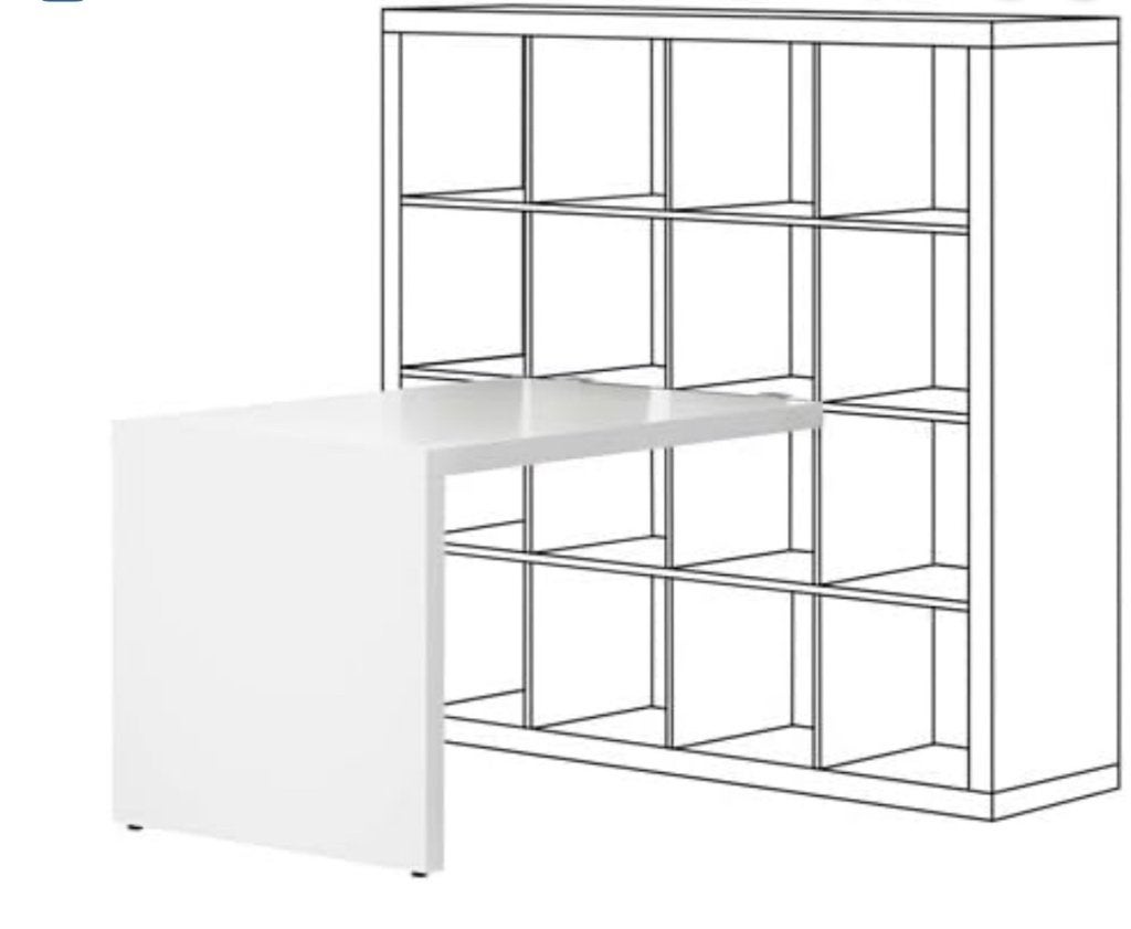 Kallax bureablad Ikea wit, Ophalen, Gebruikt, Hout, Schoolbureau
