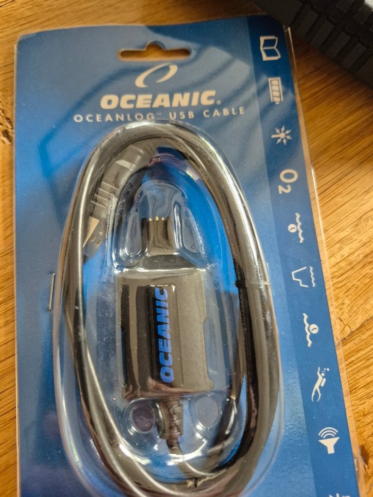 Oceanic Pro Plus USB datakabel, Watersport en Boten, Ophalen of Verzenden, Zo goed als nieuw, Duikcomputer