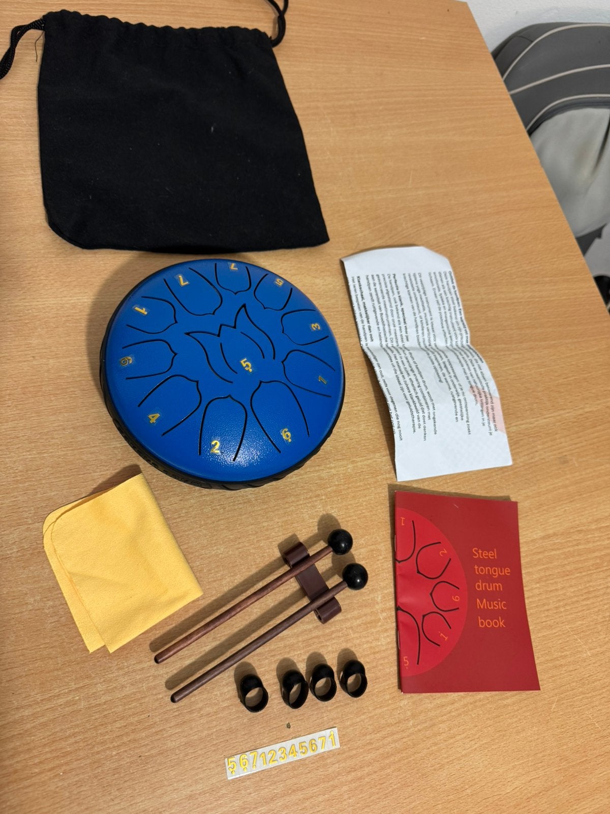 Handpan / Tongue Drum + Accessoires, Muziek en Instrumenten, Ophalen of Verzenden, Zo goed als nieuw, Melodische percussie