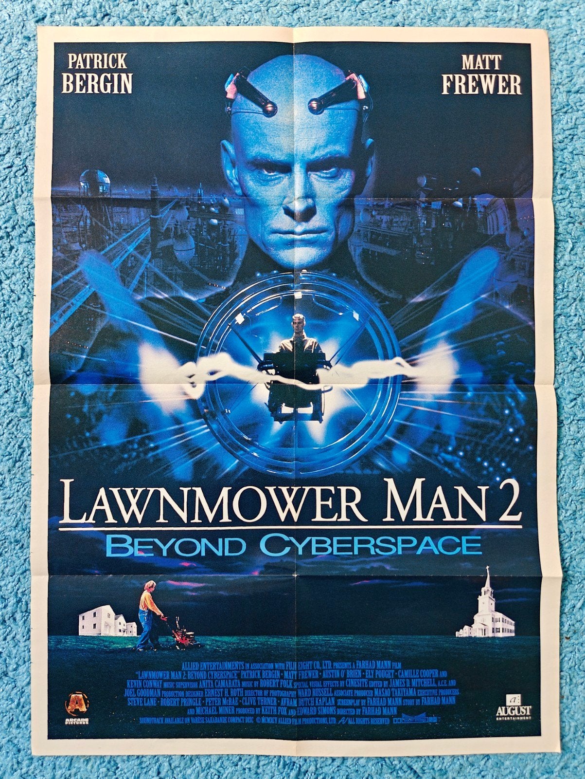 The Lawnmower Man 2 movie poster hitkrant (1996), Verzamelen, Rechthoekig Staand, Nieuw, Ophalen of Verzenden, A1 t/m A3