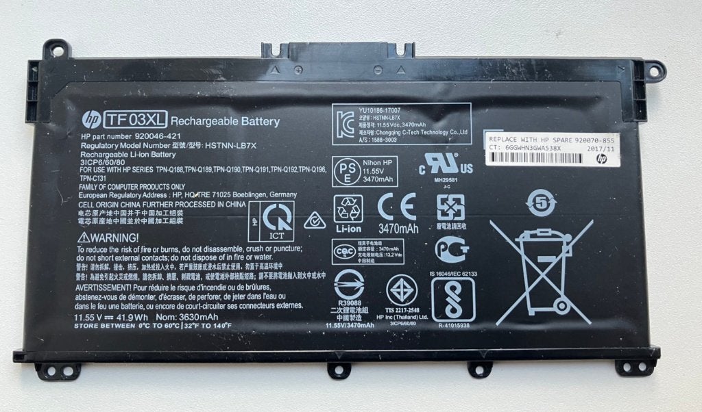 Laptop batterij HP, Ophalen, Gebruikt, HP